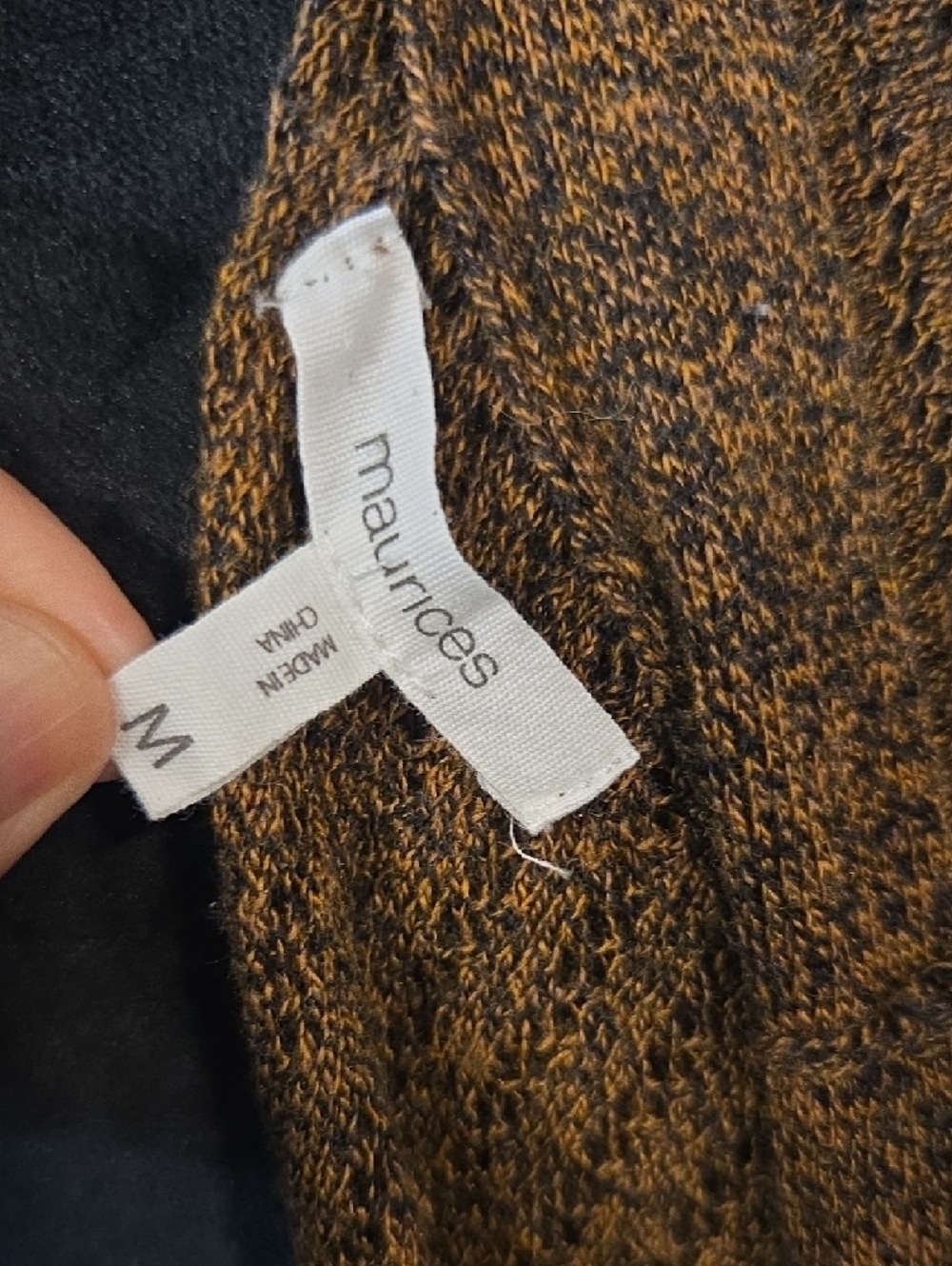 Maurices Long Open-Front Cardigan Jacket Boho Heathered Brown Lagenlook Cotton - Picture 7 of 14